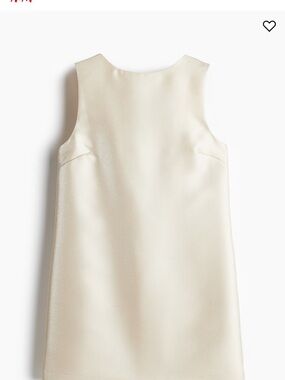 Divided Shimmering Cream Slip Dress